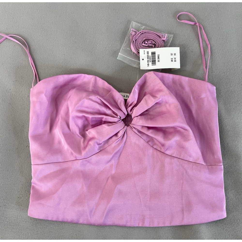Abercrombie & Fitch Strapless Satin Top Sz XXS New
